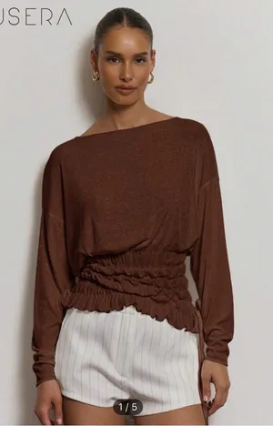 SheIn Brown going out top thumbnail 1