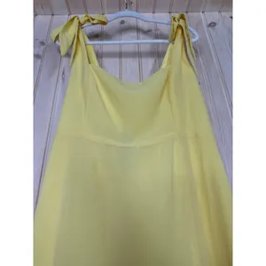 NWT Lulus Summer Invite Yellow Tie-Strap Tiered Midi Dress Ruffled Size XL thumbnail 5