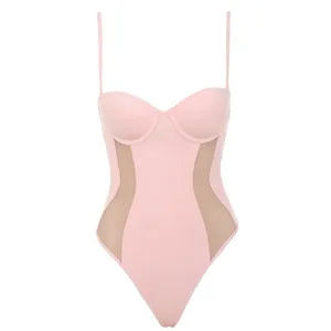 NWT House of CB Seychelles‎ Padded Swimsuit in Blush Pink thumbnail 4