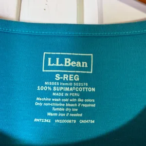 LL Bean Womens Small Teal Blue 100% Supima Cotton Sleeveless Scoop Neck Tank Top thumbnail 2