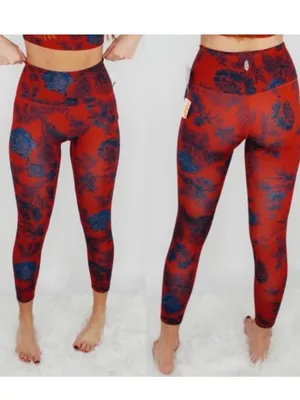 Free People Movement High Rise 7/8 Lose Control Ashford Leggings: Floral Combo thumbnail 2