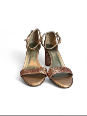 Worthington Rose Gold Glitter Block Heel Ankle-Strap Sandals thumbnail 3