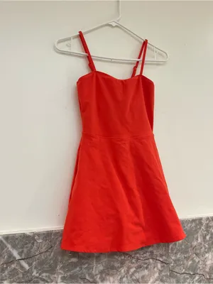 Alo Yoga Alosoft Courtside Tennis Dress Red Hot Summer Size XS thumbnail 3