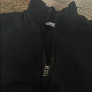 Reformation jeans black quarter zip jumper sweatshirt top size small thumbnail 3