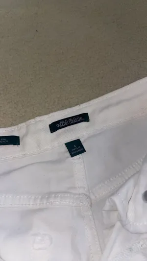 White Ripped Straight Leg Jeans thumbnail 3