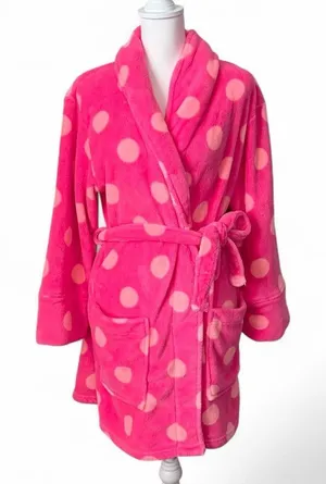 PINK Victoria’s Secret Polka Dot Robe thumbnail 1