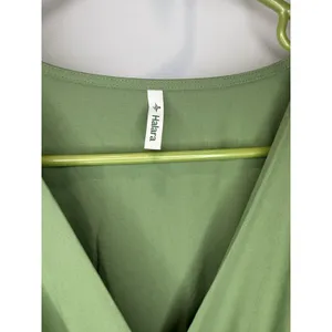 Halara Breezeful™ V-neck midi dress Green Wrap Style XL Travel Athletic Costal thumbnail 4