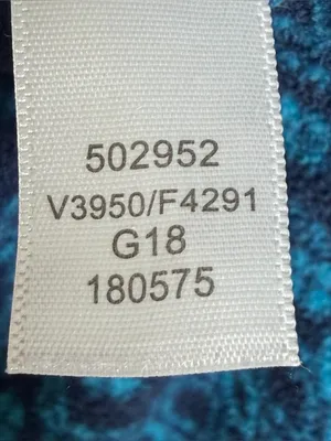 Lands End Women’s XL 18 Blue Teal Geometric Fleece Quarter Zip Pullover Gorpcore thumbnail 7