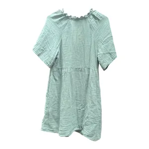 Old Navy Babydoll Dress Womens Small Sage Green Excellent Cotton Gauze Mini thumbnail 3