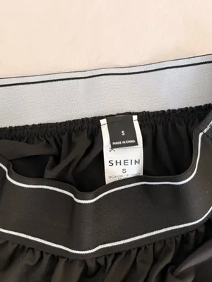 SheIn 2pc Activewear Set Black and White Stripe Pants and Sports Bra thumbnail 3
