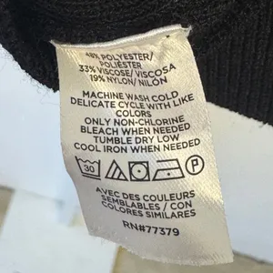 Ann Taylor Black Embroidered Sweater Tank Top Square Neck Knit Large Western thumbnail 6