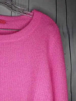 Lilly Pulitzer Hot Pink Glam Pippin Chenille Ribbed Knit Chic ResortWear Sweater thumbnail 4