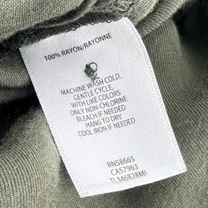 Leith Ruffle Front Hi-Lo Blouse‎ Olive Green M thumbnail 7