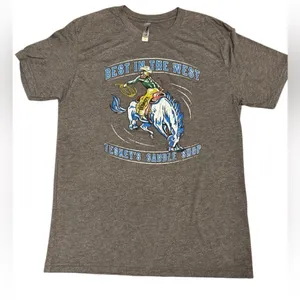 NWOT Teskey’s “Best In The West” Tee Brown Size M thumbnail 2