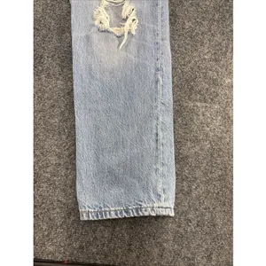 Levi’s 501 Original Jeans Women’s Approx W27 Light Wash Distressed Button Fly thumbnail 7