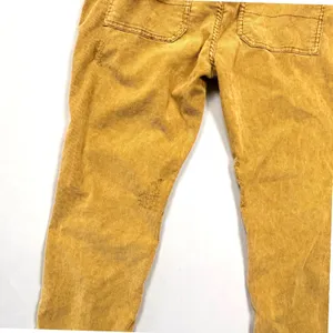 Free People Corduroy Overalls‎ Womens 29 Straight Leg Distressed Mustard Yellow thumbnail 12
