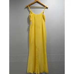 More to Come Vienna Baby Yellow Fairy Minimalist Girly Maxi Dress NWT Small thumbnail 4