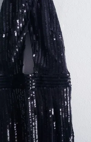 Tiger Mist Portia Sequin-Stripe Cutout Mini Dress thumbnail 3
