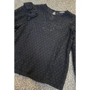 Express‎ Women's Black Long Sleeve Lace Top Dressy Trendy Party Classy Size XS thumbnail 2