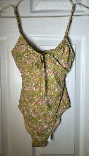 Reformation Rhythm Bouquet Tie Front Underwire One-Piece thumbnail 1