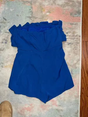 Blue Ruffle Romper Size L thumbnail 2