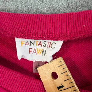 Fantastic Fawn Rhinestone Bedazzled Crewneck Sweatshirt Women's Large Pink thumbnail 3