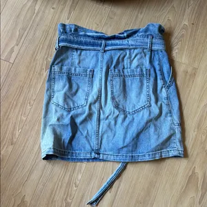 Free People Light Blue Denim Mini Skirt thumbnail 4