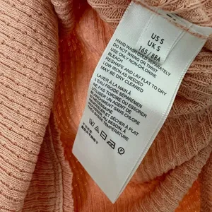 NWT Free People Womens Size Small Orange Knitted Seam T-shirt Peach Crew‎ Neck thumbnail 5