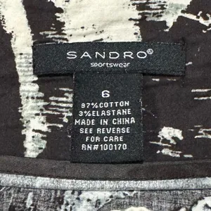 Sandro Sportswear Black White Circle Skirt Women’s 6 thumbnail 2
