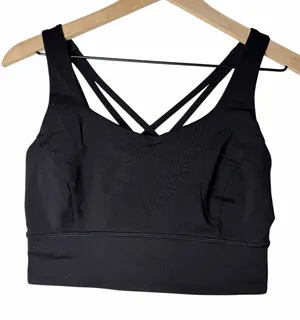 Lululemon Free To Be Serene Bra Long Line Bra Black Women's Size 8 thumbnail 1