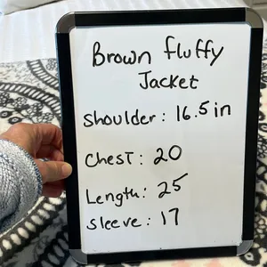 Cozy Sherpa Jacket Brown Fleece Womens Small thumbnail 12