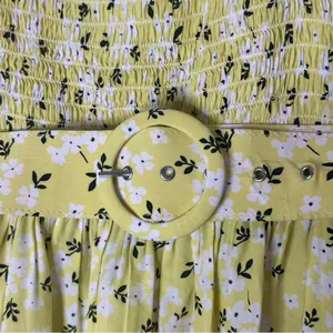 For Love & Lemons Chrysanthemum Mini Dress Lemonade Yellow Floral Medium thumbnail 10
