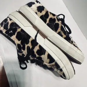 Superga velvet cheetah leopard tennis shoes sneakers womens 7.5/38 thumbnail 7