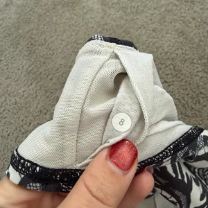Lululemon free to be bra black and white lace print thumbnail 4