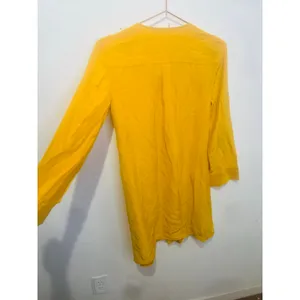 TORY BURCH Women's Yellow Golden 100% Silk Crew Neckline Sophia Dress Size 2 thumbnail 8