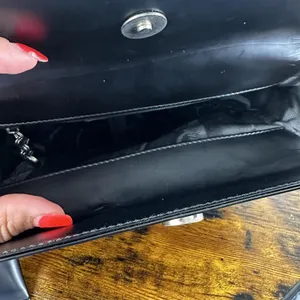 Salvatore Ferragamo Shoulder Bag Small Black Leather Italy Coin Purse thumbnail 3