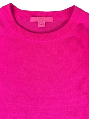 EUC Lilly Pulitzer Alyona Heart Jacquard Puff Sleeve Sweater Pink Size Medium thumbnail 8