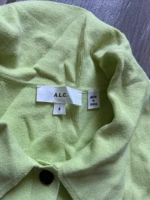 A.L.C. Sleeveless Polo Knit Dress in Lime thumbnail 2