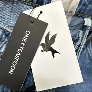 Revolve One Teaspoon Blue Mid Waist Wide Leg Jackson Jeans(Size 28) thumbnail 10