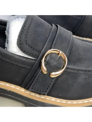 Black Chunky Lug Sole Loafers Women’s Size 36 NWOT thumbnail 4
