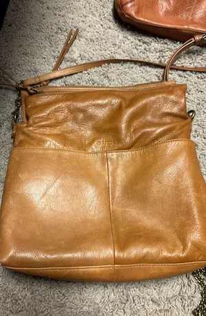 Tan Leather Crossbody Bag thumbnail 1