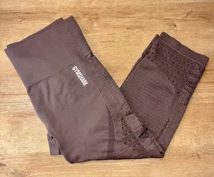 Gymshark Energy+ Seamless Cropped Leggings Size Small Adjustable- Brown thumbnail 1