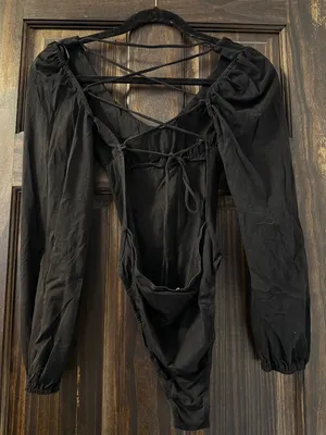Princess Polly Black backless bodysuit thumbnail 2