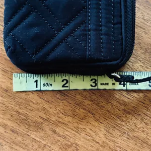 Vera Bradley Black Quilted Wristlet Silver Hardware thumbnail 10