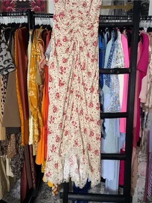 Cinq à Sept Stevie Dress Cherry Rose Multi Floral Lace Trim Midi Dress Womens 2 thumbnail 9