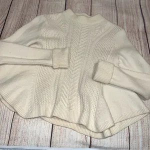 Crew Cable Knit Swing Sweater thumbnail 1