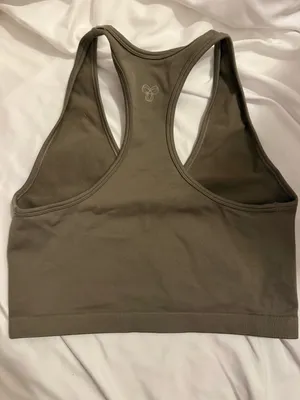 Like New Aritzia Golden BodyGrip™ V-Neck Racerback Bra Top thumbnail 2