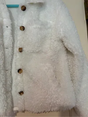 Studio White Fuzzy Shacket Size M Size M thumbnail 4