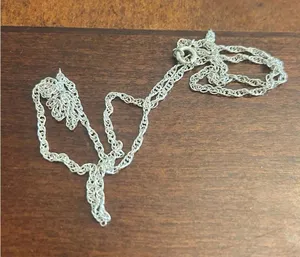 X111 3.40g 20 inch chain necklace 925 sterling silver thumbnail 1