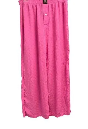 Savage X Fenty Pink Wide Leg Lounge Pants Size Medium Loose Textured Sleep thumbnail 1